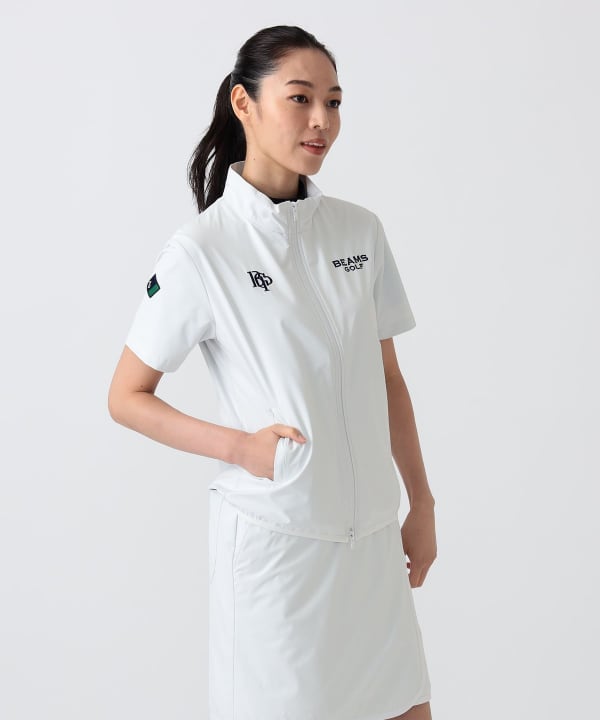 PURPLE LABEL / スフィダンテ 撥水 ショートスリーブ ブルゾン Model：H172 B75 W58 H84　Size：M