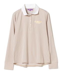 BEAMS GOLF PURPLE LABEL / ストライプ ロングスリーブ ポロシャツ