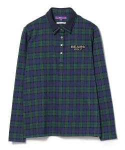 PURPLE LABEL / ダブルカラー チェック ポロシャツ