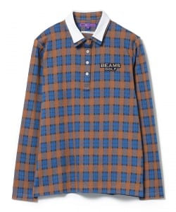 PURPLE LABEL / ダブルカラー チェック ポロシャツ