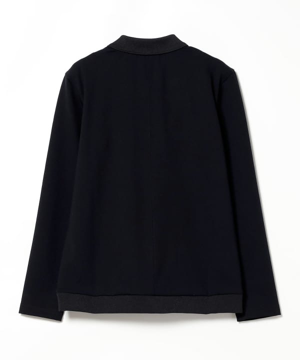 BEAMS ビームスゴルフ 長袖ポロシャツ ネイビー 花刺しゅう 日本