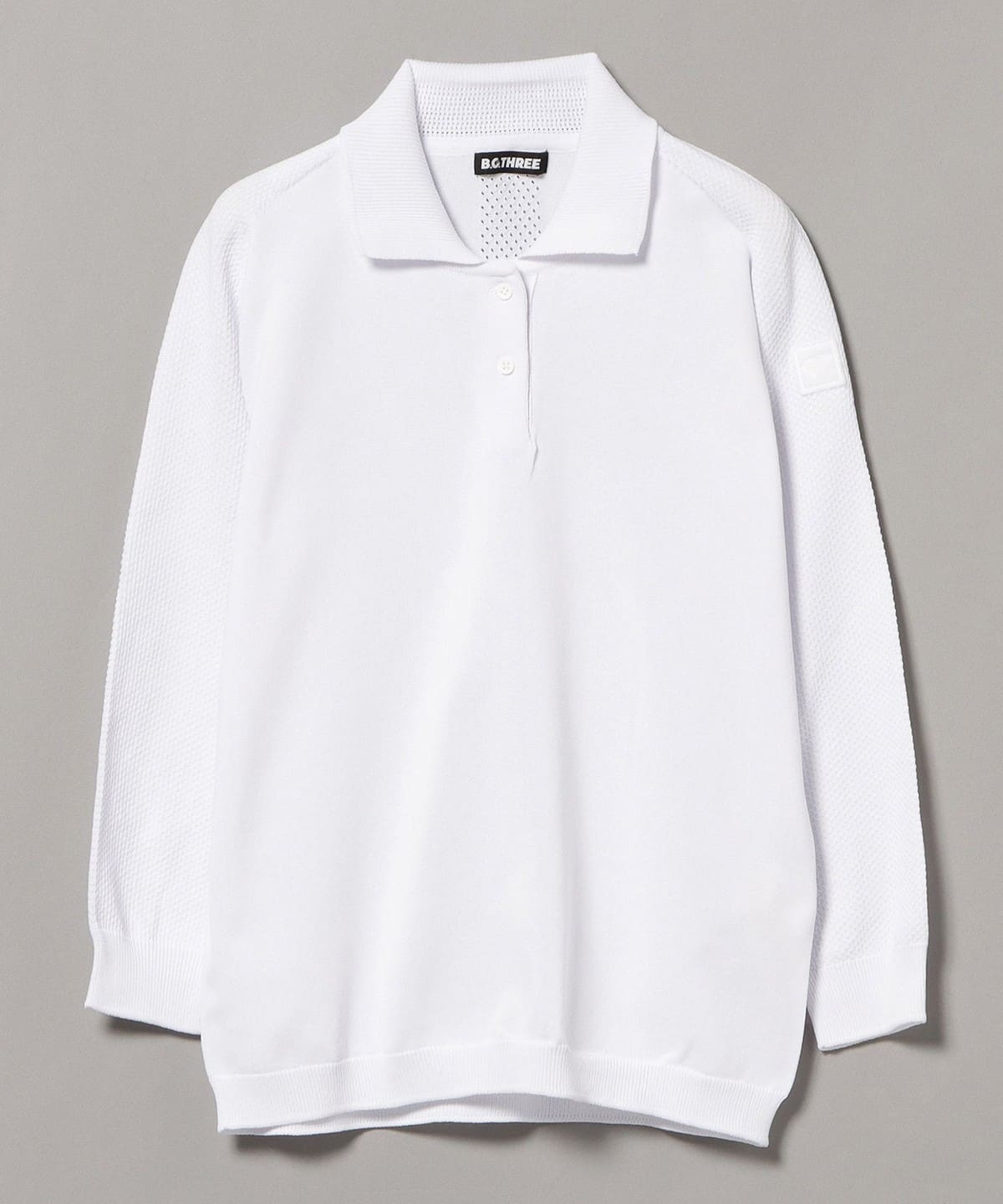 〈WOMEN〉B. G.THREE / ALL-TIME ロングスリーブ ニットポロシャツ シャツ・ブラウス WOMEN WHITE ONE SIZE 〈WOMEN〉B. G.THREE / ALL-TIME ロングスリーブ ニットポロシャツ シャツ・ブラウス WOMEN WHITE ONE SIZE