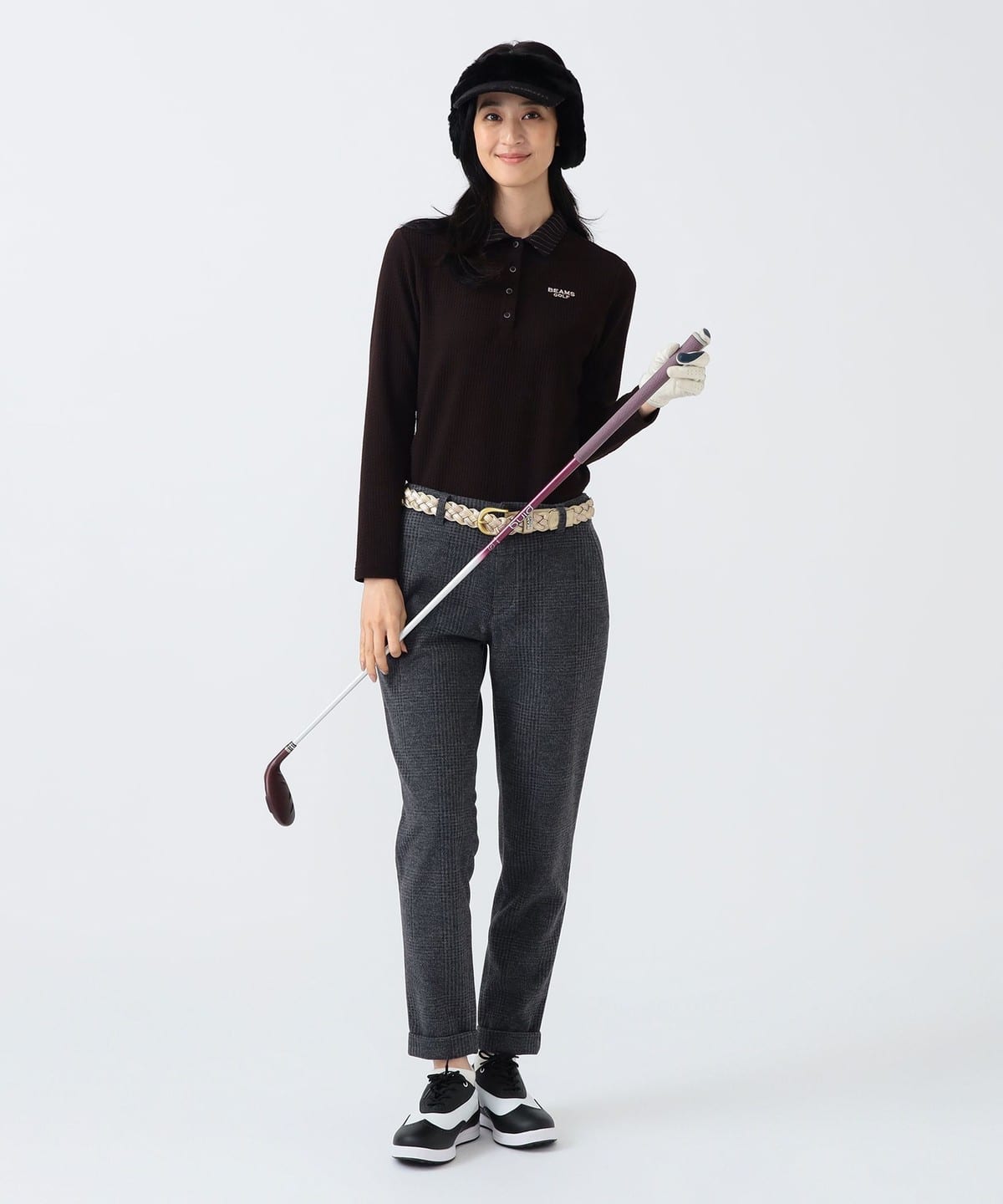 BEAMS GOLF（ビームス ゴルフ）PURPLE LABEL / ストライプ襟