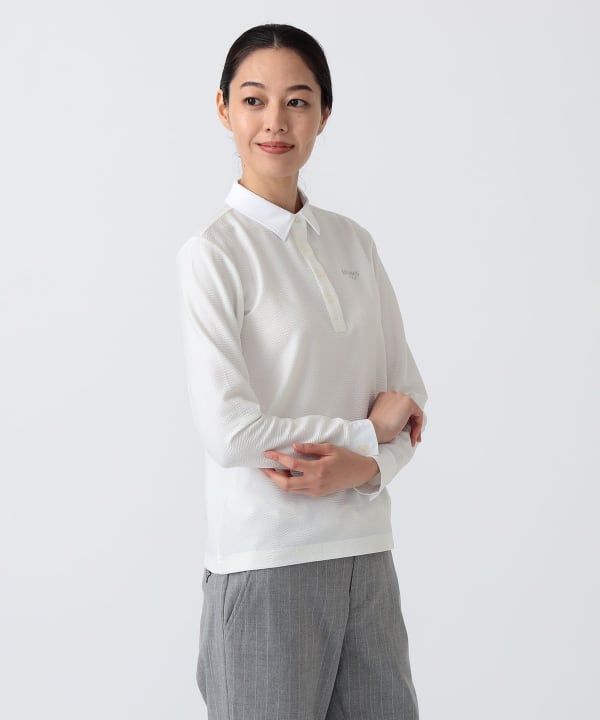 PURPLE LABEL / クレリック ロングスリーブ ポロシャツ Model：H172 B75 W58 H84　Size：M