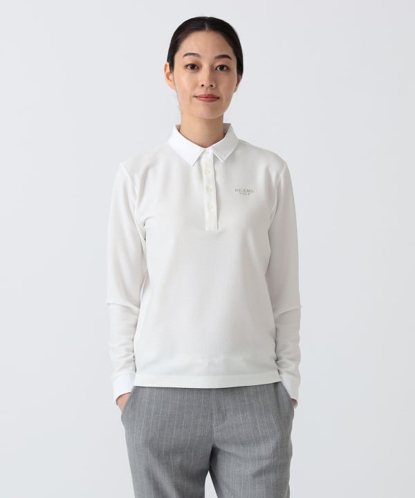 PURPLE LABEL / クレリック ロングスリーブ ポロシャツ Model：H172 B75 W58 H84　Size：M