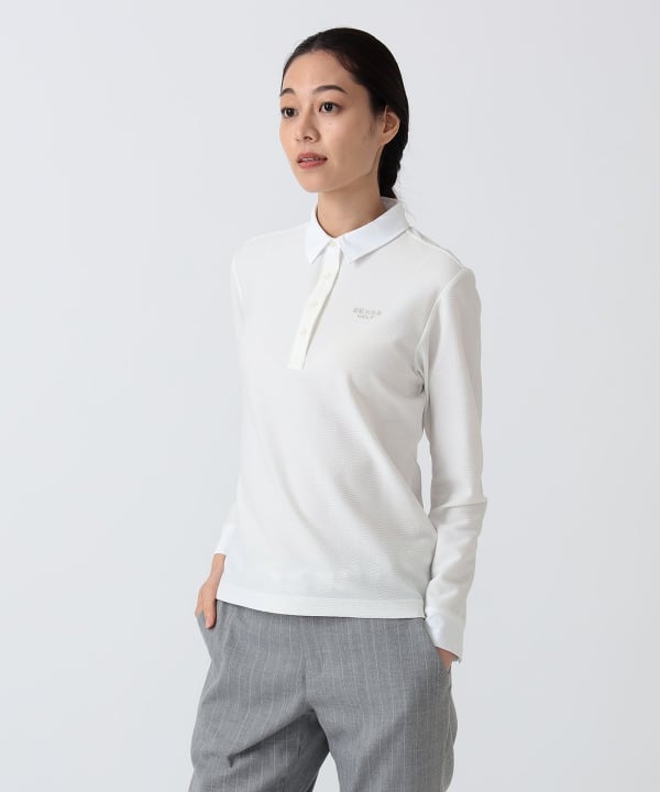 PURPLE LABEL / クレリック ロングスリーブ ポロシャツ Model：H172 B75 W58 H84　Size：M