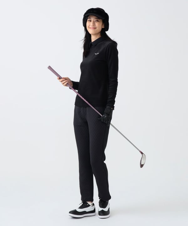 ⓁBEAMS GOLF ビームスゴルフ付け衿刺繍ポロシャツ BLACK BEAMS GOLF（ビームス ゴルフ）｜BEAMS