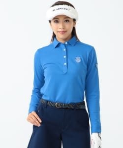 BEAMS GOLF PURPLE LABEL / 鹿の子 ロングスリーブ ポロシャツ