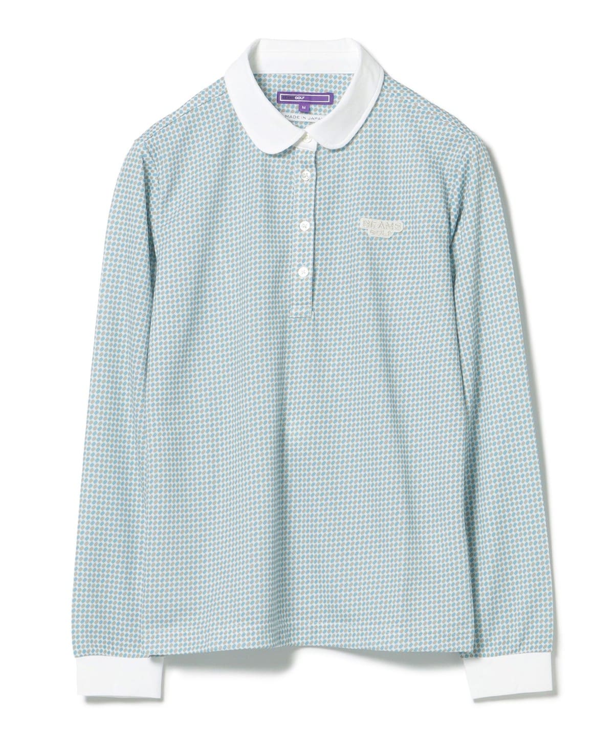 BEAMS GOLF（ビームス ゴルフ）PURPLE LABEL / 変形ドット柄 丸襟