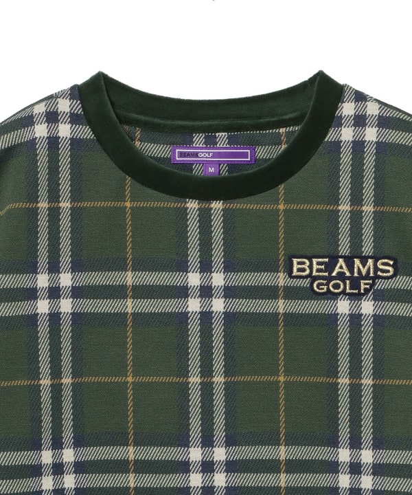 BEAMS GOLF（ビームス ゴルフ）PURPLE LABEL / クルーネック チェックプルオーバー（トップス その他トップス）通販｜BEAMS