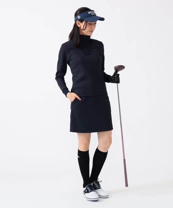 BEAMS GOLF ビームスゴルフ ハーフジップ ポリエステル ベスト M BEAMS GOLF（ビームス ゴルフ）〈WOMEN〉 ORANGE LABEL