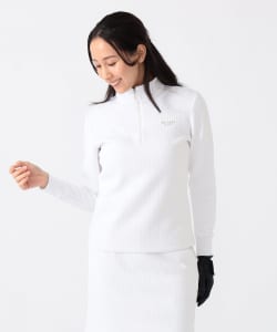 PURPLE LABEL / ストレッチ ウェーブキルト ハーフジップ プルオーバー