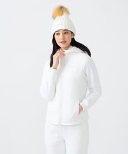 PURPLE LABEL / キルト 切り替え ジップアップ フーディー