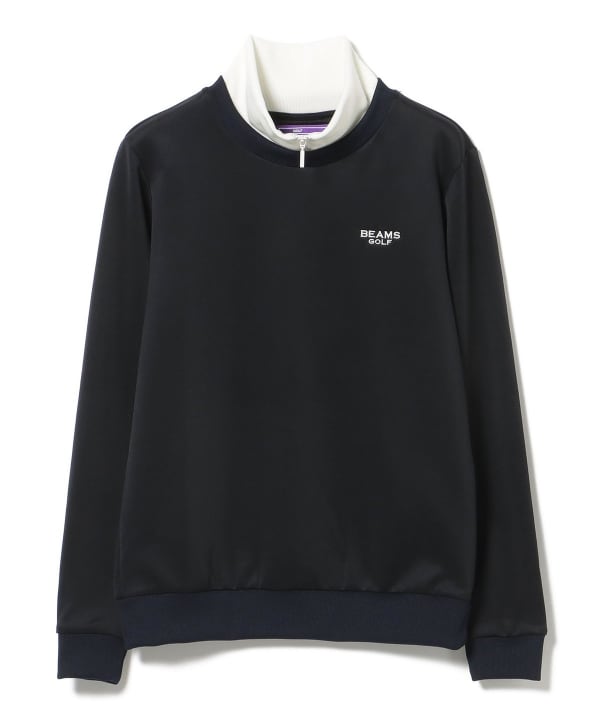 PURPLE LABEL / 襟ジップ プルオーバー