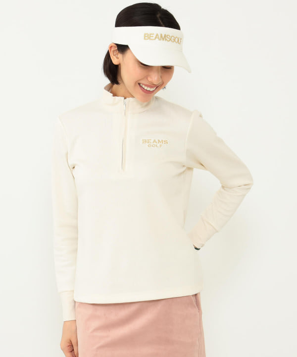 BEAMS GOLF（ビームス ゴルフ）BEAMS GOLF PURPLE LABEL / ヘリンボーン ハーフジップ ロングスリーブ（Tシャツ・カットソー  カットソー）通販｜BEAMS