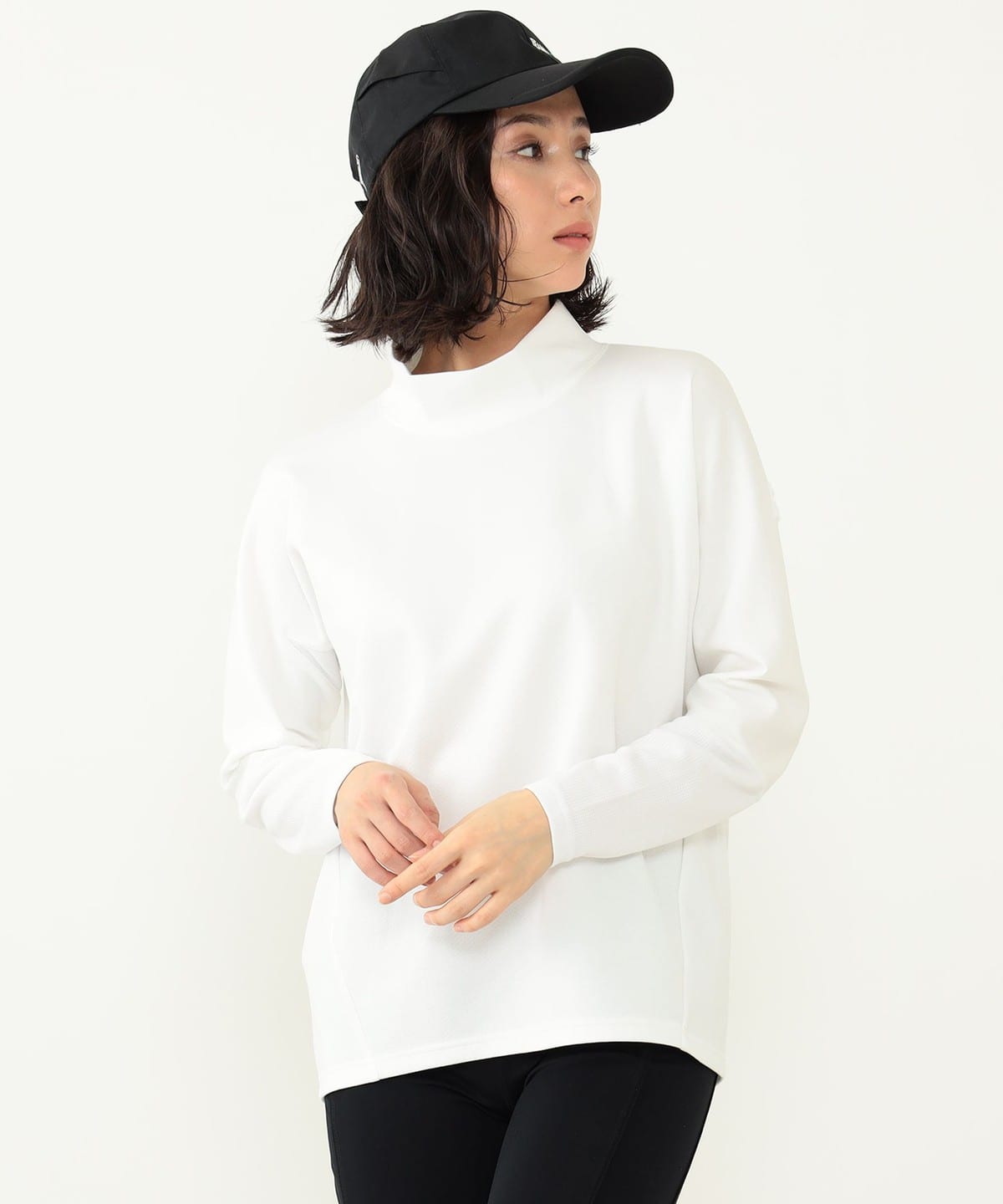 BEAMS GOLF (BEAMS GOLF)〈WOMEN〉B.G.THREE / Jersey Mock Neck Shirt