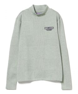 PURPLE LABEL / Glen check mock neck shirt
