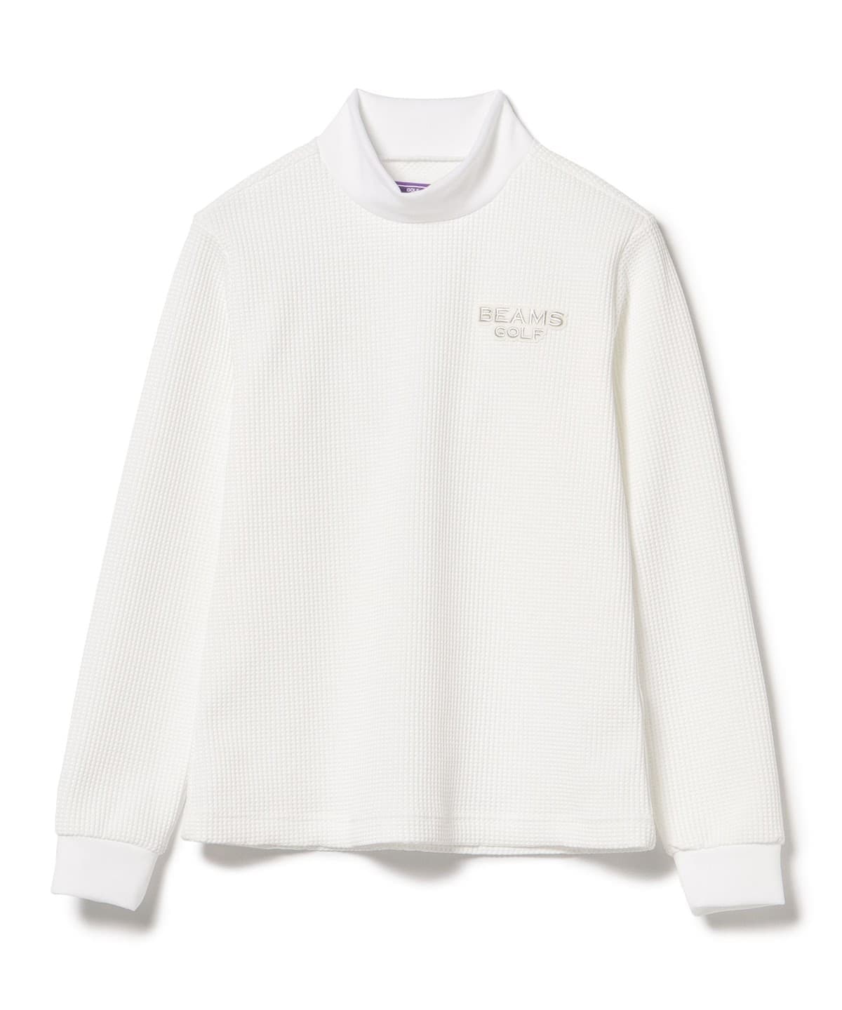 PURPLE LABEL / ワッフル ストレッチモックネックシャツ Tシャツ・カットソー WOMEN WHITE S PURPLE LABEL / ワッフル ストレッチモックネックシャツ Tシャツ・カットソー WOMEN WHITE S