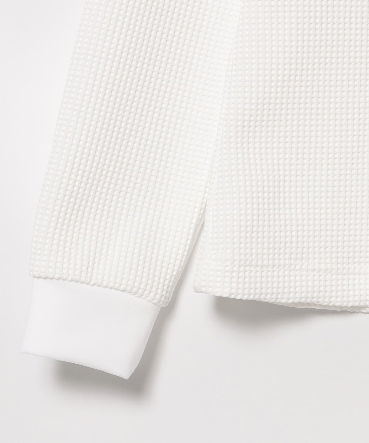 BEAMS GOLF ビームスゴルフ　モックネック　ワッフル　半袖シャツ　L 白 BEAMS GOLF ビームスゴルフ モックネック ワッフル 半袖シャツ L 白