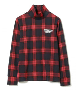 〈WOMEN〉BEAMS GOLF PURPLE LABEL / タータンチェック モックネックシャツ