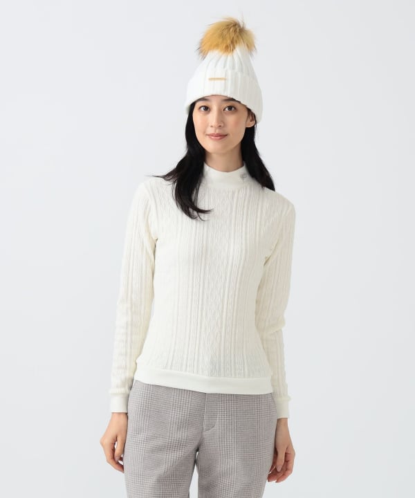 BEAMS GOLF フラワーロゴ モックネックニット M BEAMS GOLF（ビームス ゴルフ）〈WOMEN〉【別注】ALL GOOD