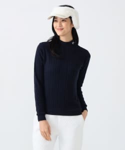 PURPLE LABEL / ケーブル ロングスリーブ モックネックシャツ