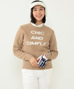 ￥〈WOMEN〉BEAMS GOLF PURPLE LABEL / ラムウール レタード ニット