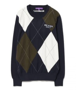 〈WOMEN〉 PURPLE LABEL / コットンカシミヤ アーガイル ニット