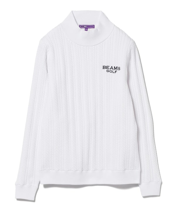 BEAMS GOLF（ビームス ゴルフ）【BLACK FRIDAY】PURPLE LABEL / ケーブル タートルネック 裏付きニット（トップス  ニット・セーター）通販｜BEAMS