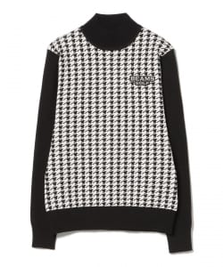 PURPLE LABEL / ハウンドトゥース モックネックニット
