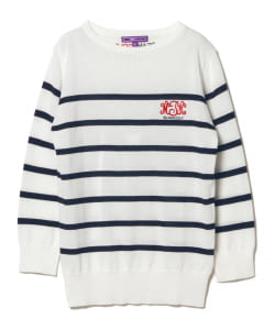 BEAMS GOLF PURPLE LABEL / MONTAUK ボーダー プルオーバー ニット