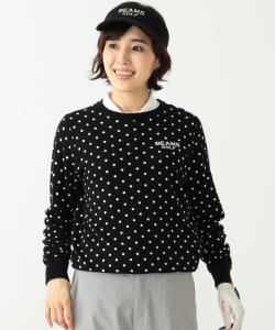 BEAMS GOLF PURPLE LABEL / ドット柄 クルーニット