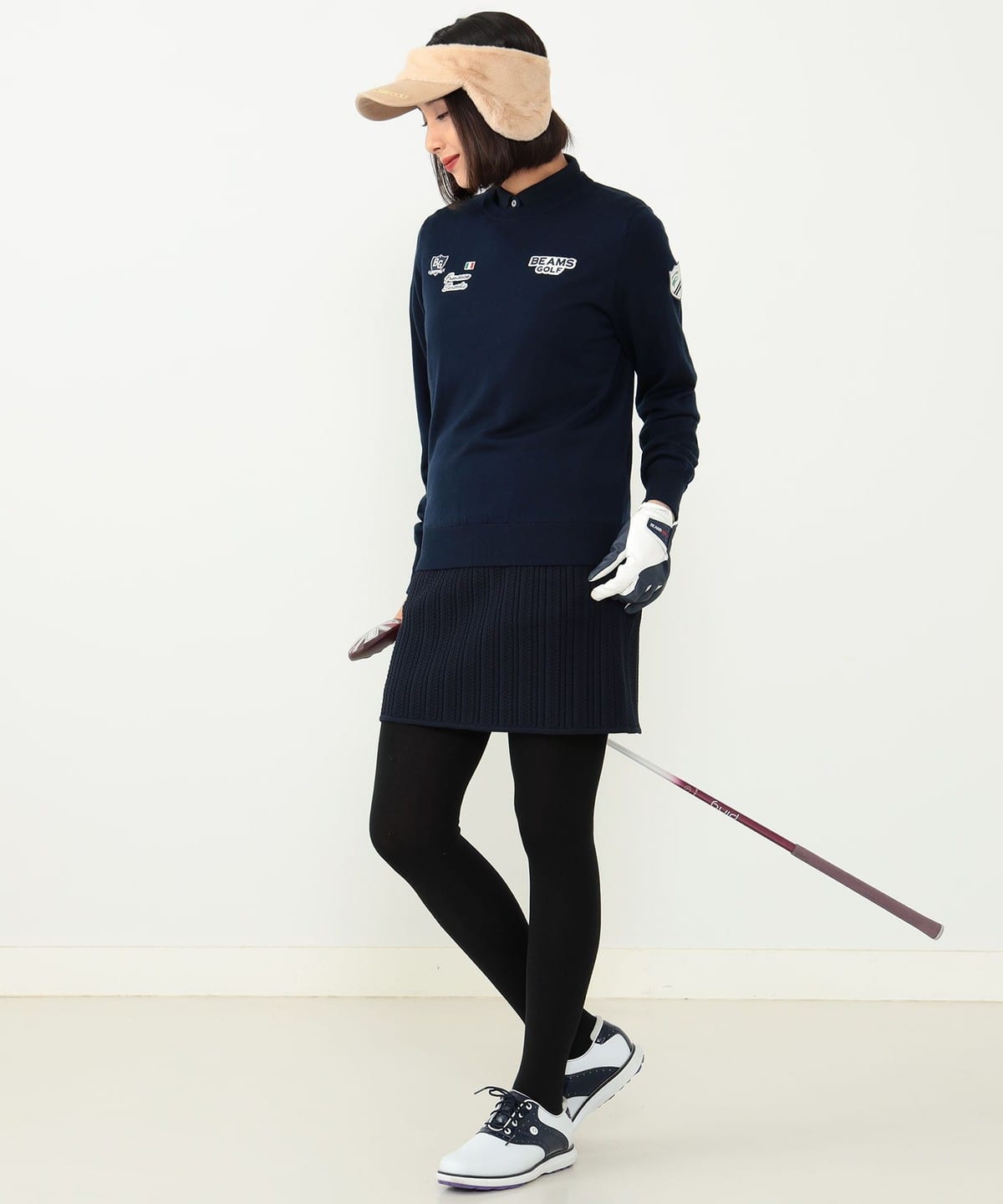 BEAMS GOLF（ビームス ゴルフ）〈WOMEN〉BEAMS GOLF PURPLE LABEL / タラッティ 裏付き ニット（トップス ニット・ セーター）通販｜BEAMS