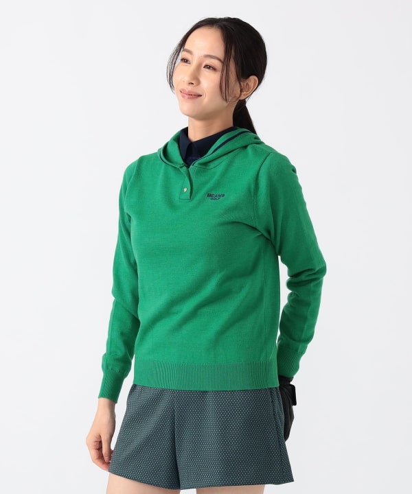 BEAMS GOLF パープルレーベル　フードニットパーカー　綿100% BEAMS GOLF（ビームス ゴルフ）PURPLE LABEL / スフィダンテ