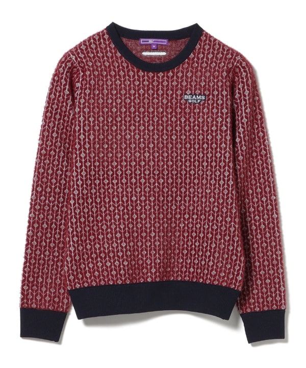 BEAMS GOLF（ビームス ゴルフ）PURPLE LABEL / 幾何学柄 ニット