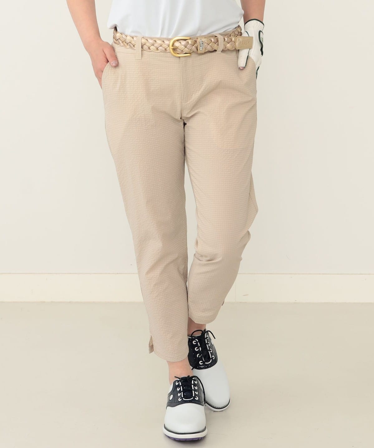 PURPLE LABEL / ギンガムチェック ストレッチ サブリナパンツ パンツ WOMEN BEIGE S PURPLE LABEL / ギンガムチェック ストレッチ サブリナパンツ パンツ WOMEN BEIGE S