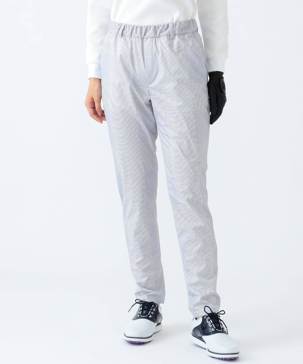 PURPLE LABEL / 防風・撥水 グレンチェックパンツ パンツ WOMEN CHARCOAL. G S PURPLE LABEL / 防風・撥水 グレンチェックパンツ パンツ WOMEN CHARCOAL. G S