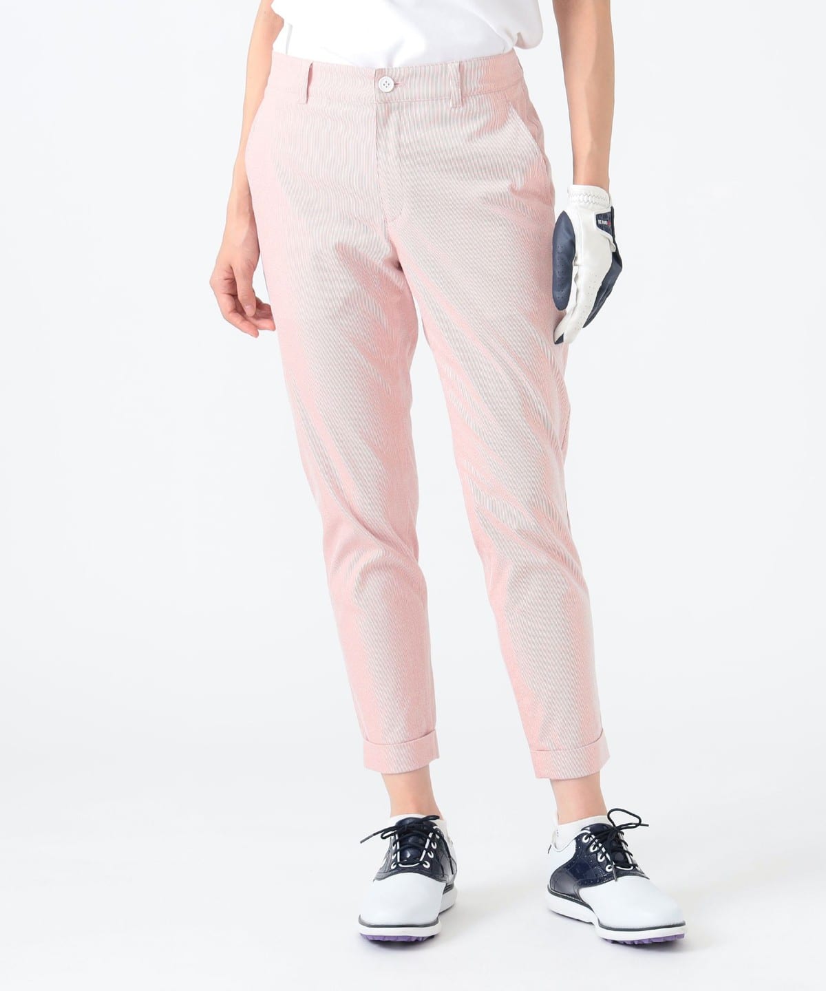 PURPLE LABEL / クールマックス(R)サッカー ストライプパンツ パンツ WOMEN RED S PURPLE LABEL / クールマックス(R)サッカー ストライプパンツ パンツ WOMEN RED S
