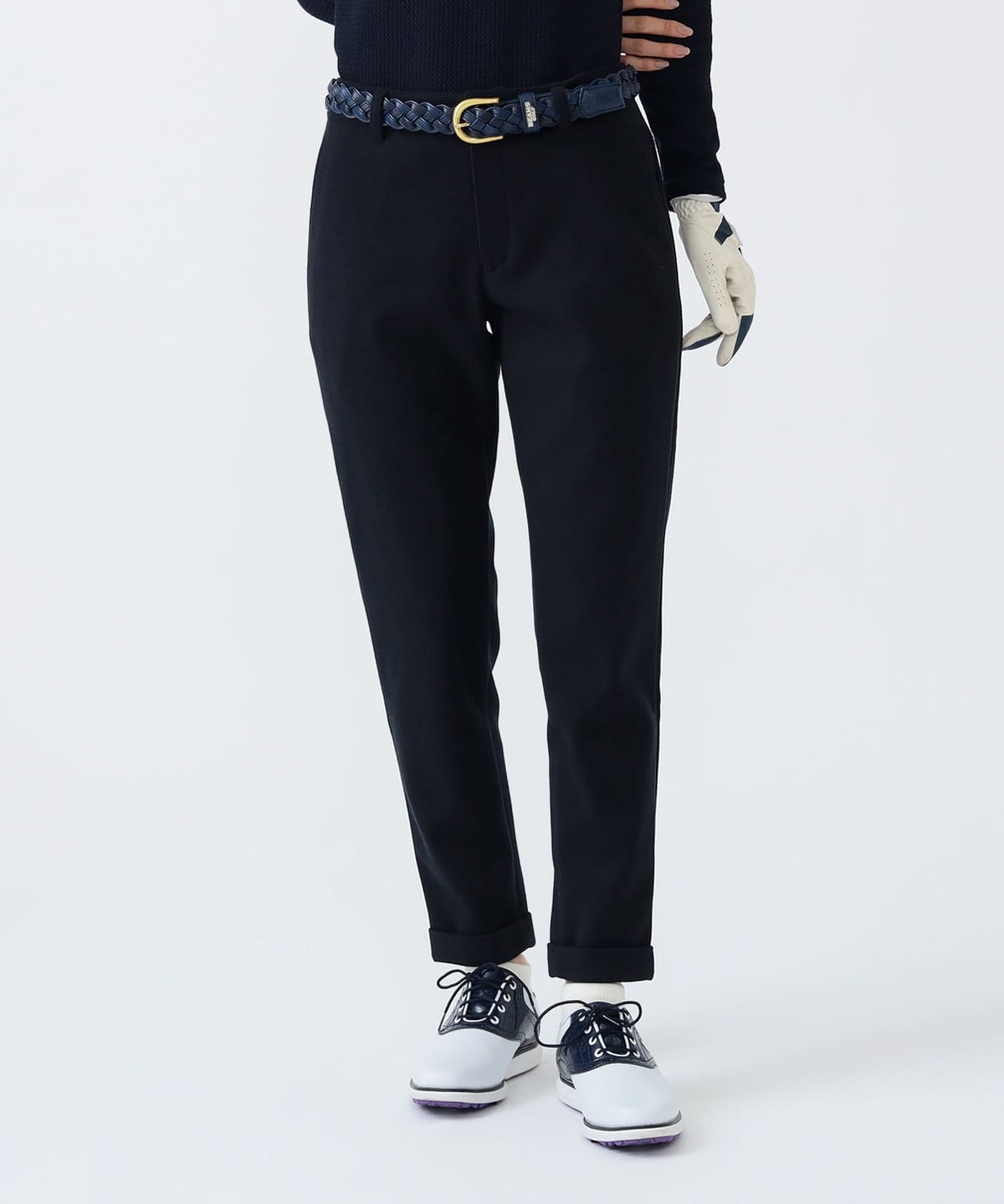 PURPLE LABEL / W裾 ロングパンツ パンツ WOMEN NAVY M