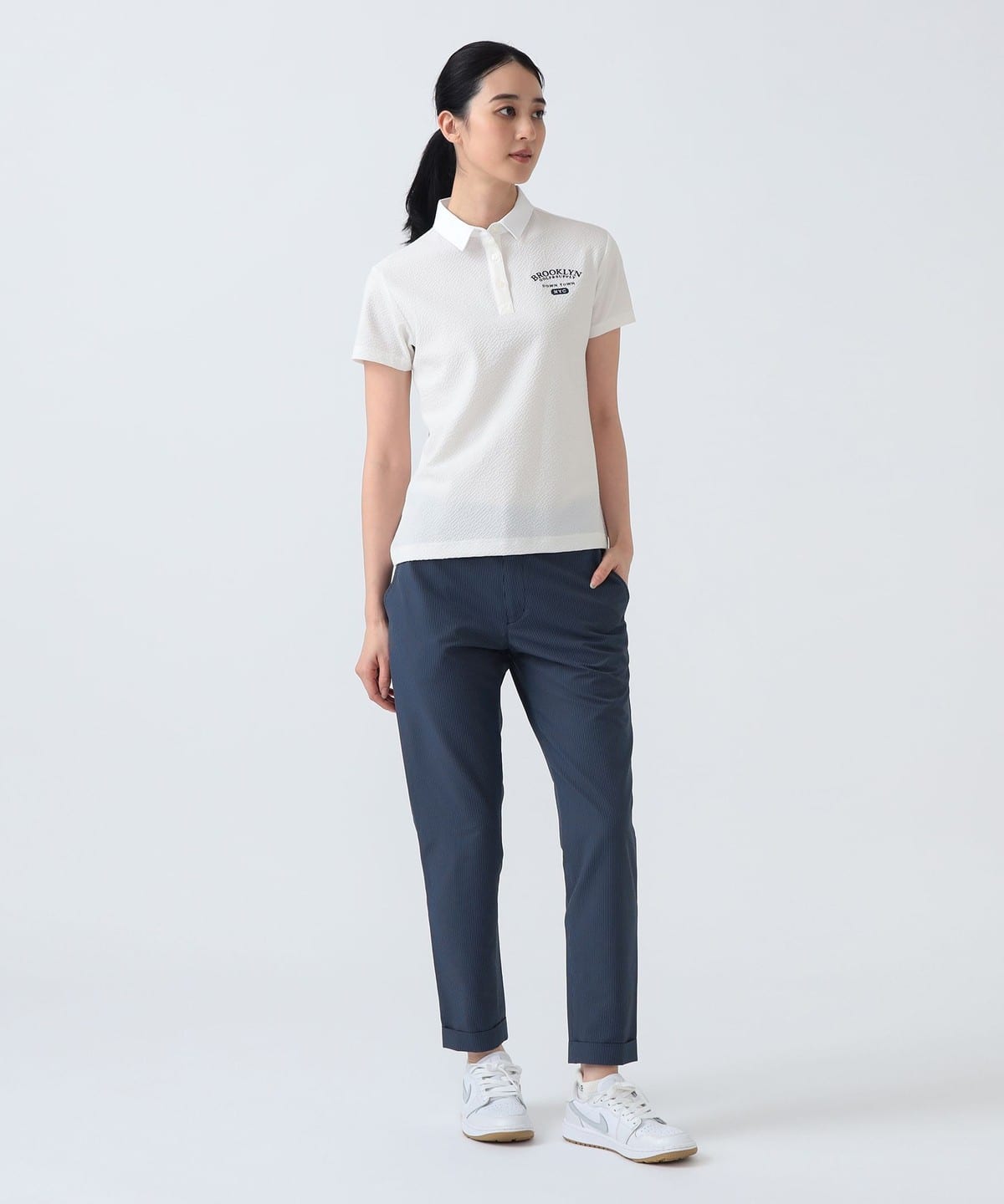 BEAMS GOLF（ビームス ゴルフ）PURPLE LABEL / 裾ダブル ストライプ柄