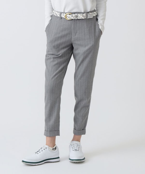 PURPLE LABEL / ストレッチ ストライプ サキソニー パンツ Model：H172 B75 W58 H84　Size：M