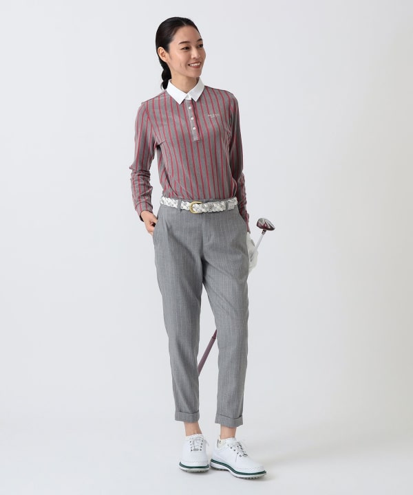 PURPLE LABEL / ストレッチ ストライプ サキソニー パンツ Model：H172 B75 W58 H84　Size：M