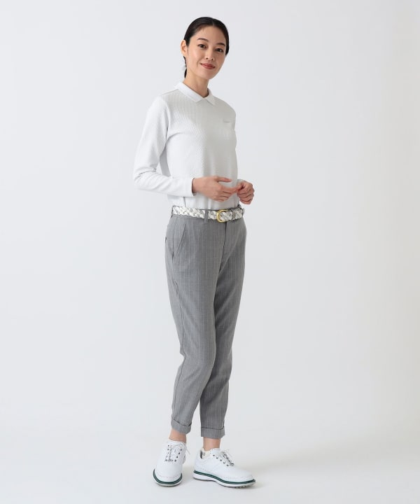 PURPLE LABEL / ストレッチ ストライプ サキソニー パンツ Model：H172 B75 W58 H84　Size：M