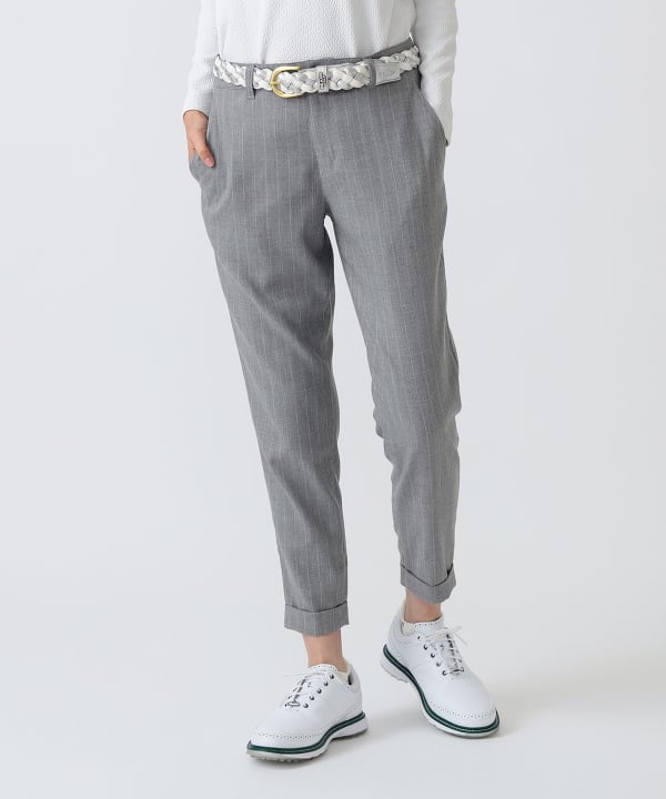 PURPLE LABEL / ストレッチ ストライプ サキソニー パンツ Model：H172 B75 W58 H84　Size：M