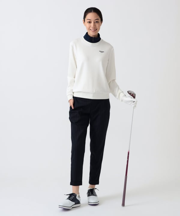 PURPLE LABEL / ストレッチ ストライプ サキソニー パンツ Model：H172 B75 W58 H84　Size：M