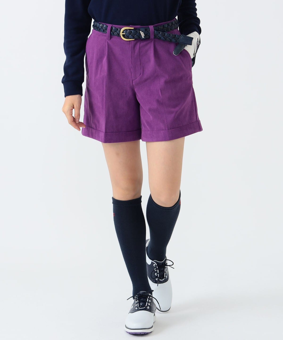 PURPLE LABEL / トリコット コーデュロイショートパンツ パンツ WOMEN PURPLE M PURPLE LABEL / トリコット コーデュロイショートパンツ パンツ WOMEN PURPLE M