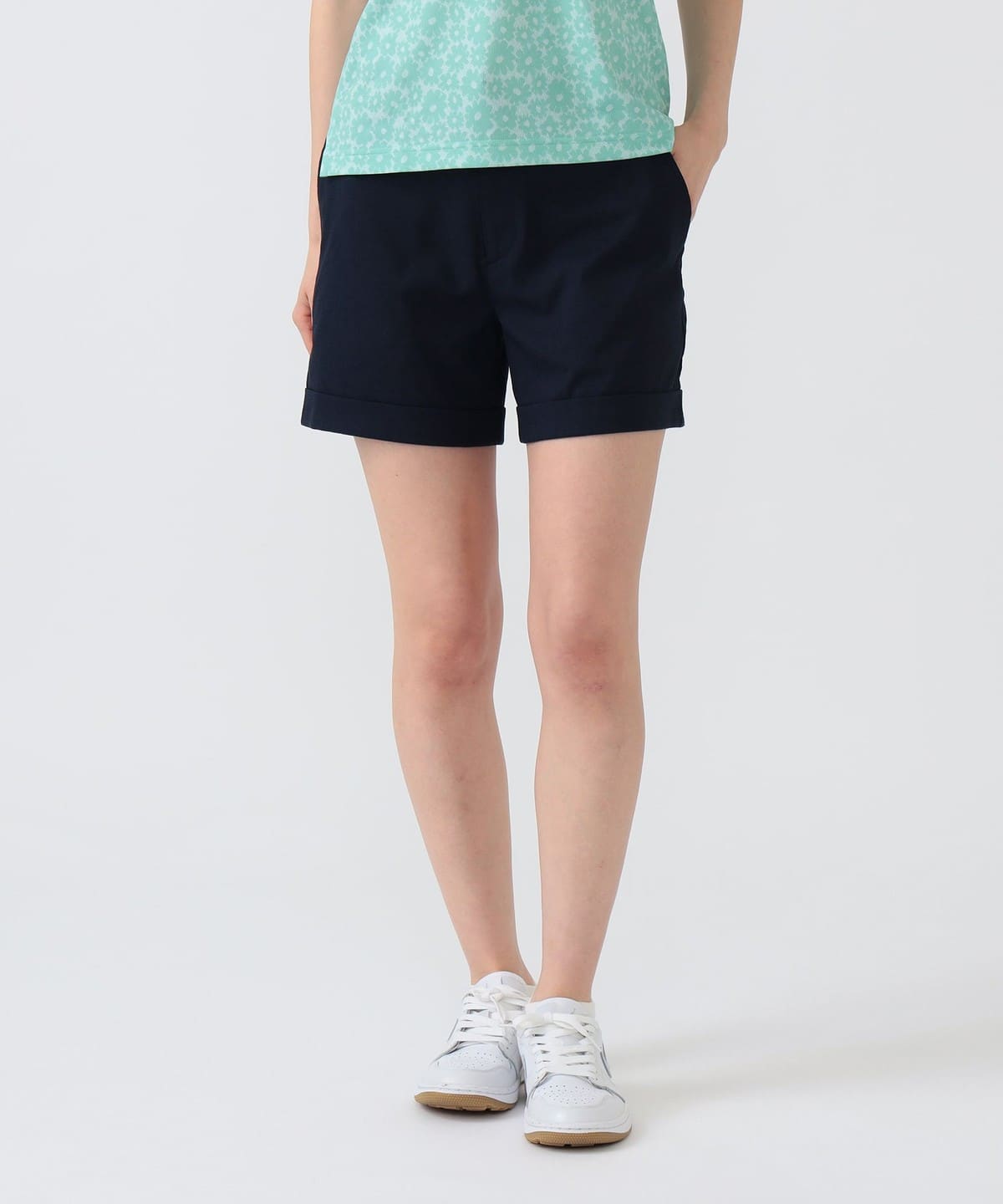 BEAMS GOLFビームスゴルフパープルレーベル裾ダブルショートパンツLサイズ BEAMS GOLF（ビームス ゴルフ）PURPLE LABEL / リネンライク 裾ダブル