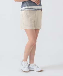 PURPLE LABEL / リネンライク 裾ダブル ショートパンツ