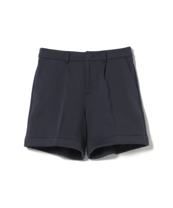 PURPLE LABEL / バイヤス柄織り 裾ダブル ショートパンツ