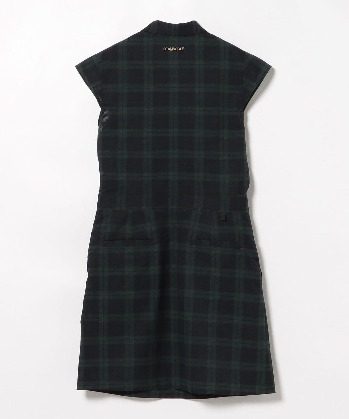 BEAMS GOLF ビームスゴルフ ポロ切替 ワンピース チェック柄 M